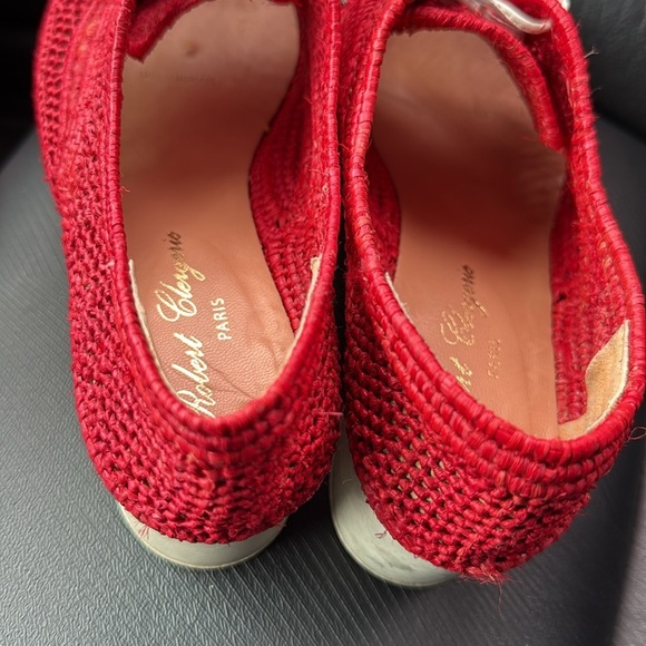 Red wedge lace up - Picture 3 of 4